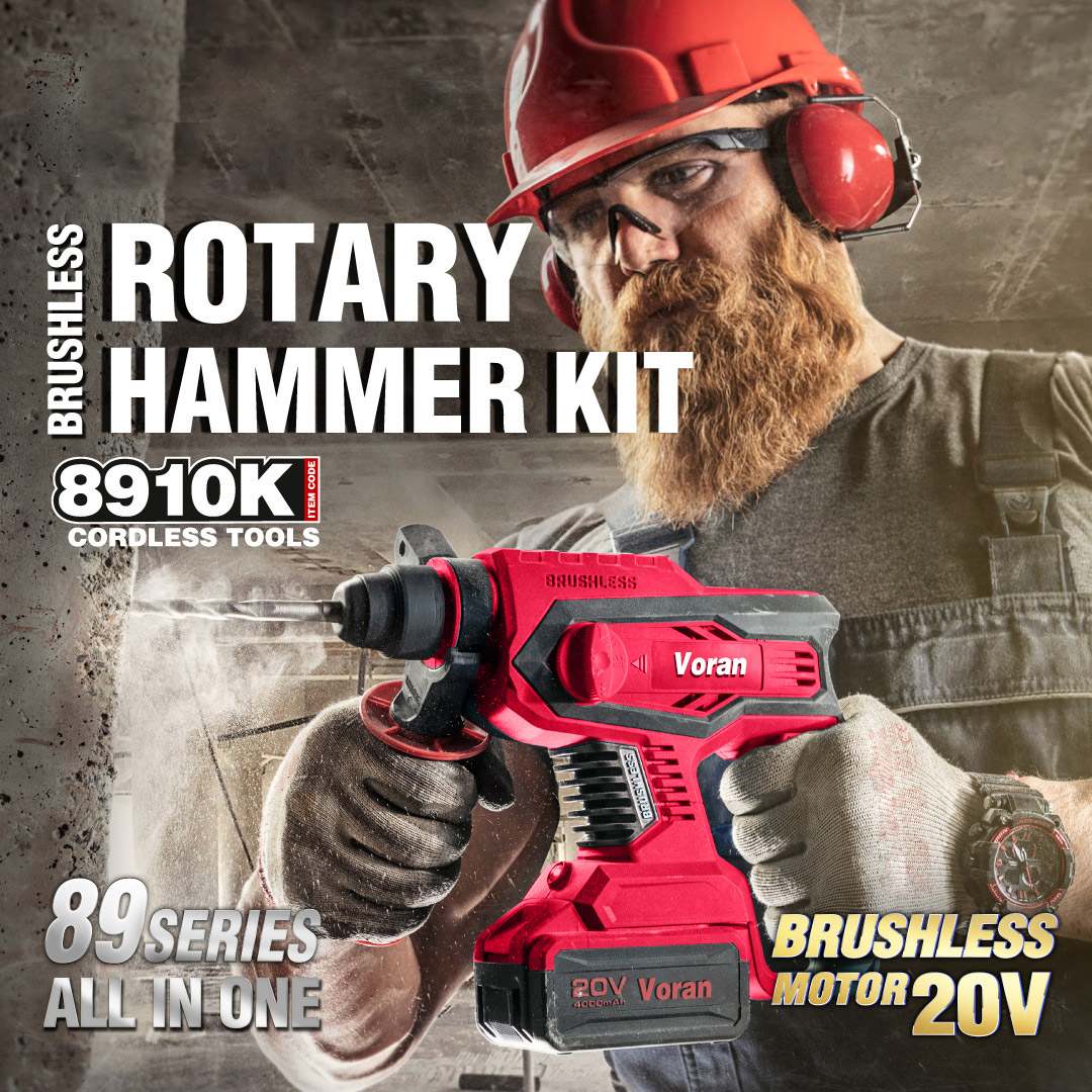 20V Brushless Rotary Hammer Kit (Model 8910K)